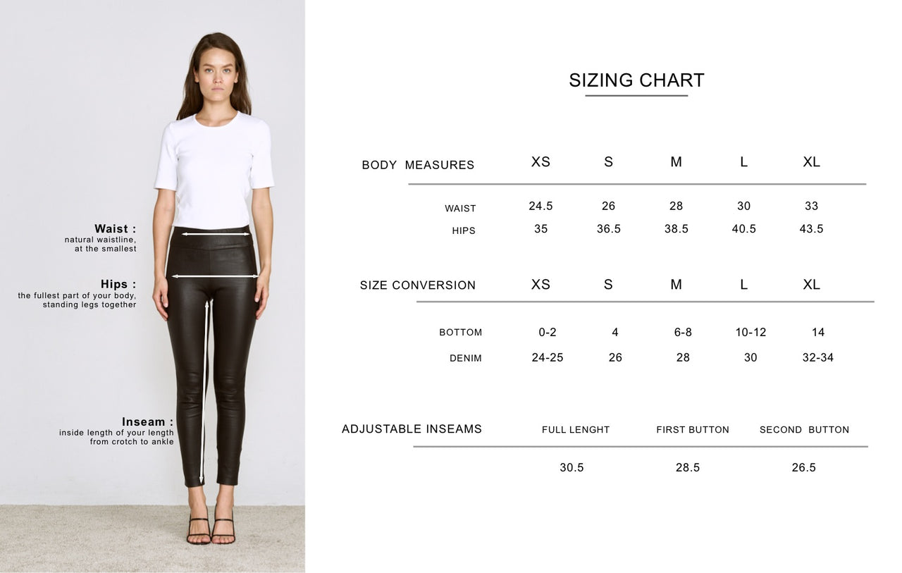 sizing table