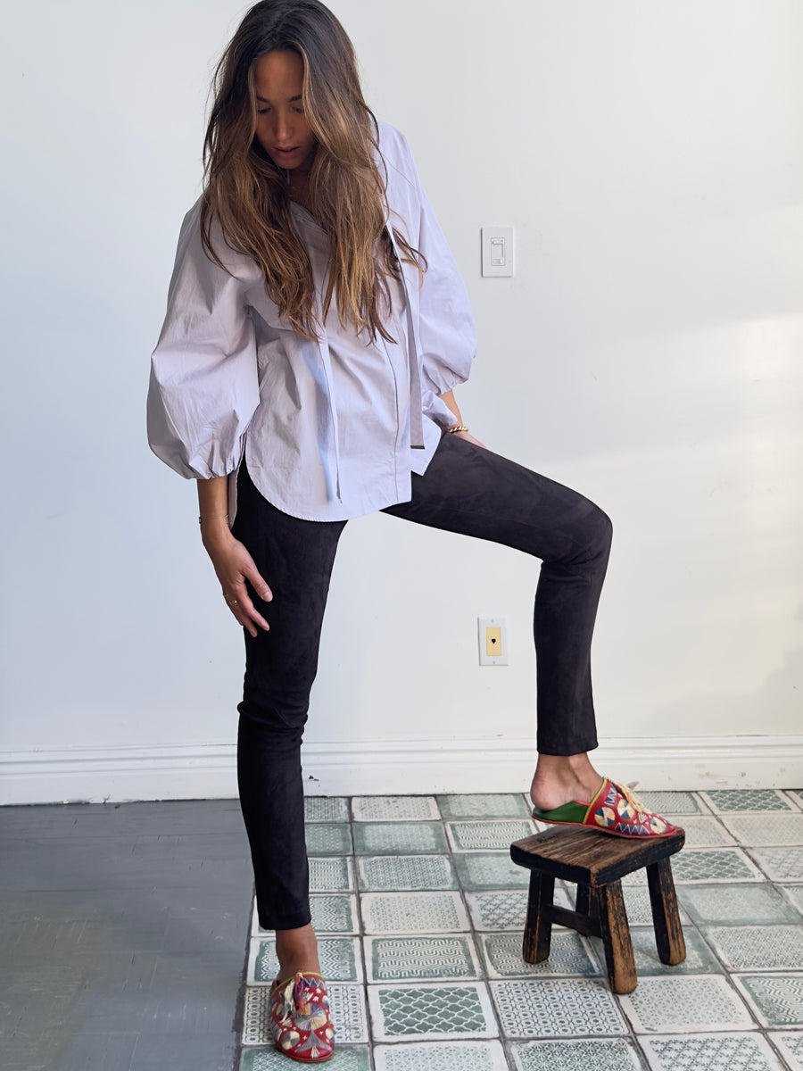 OT LEGGINGS PRUNE SUEDE