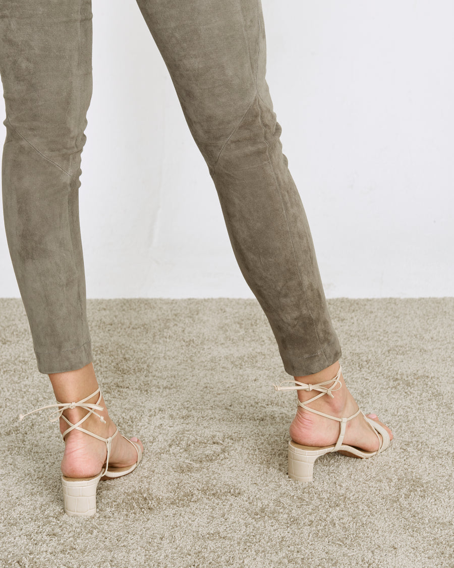 OT LEGGINGS LIGHT GREY SUEDE - OUT OF STOCK