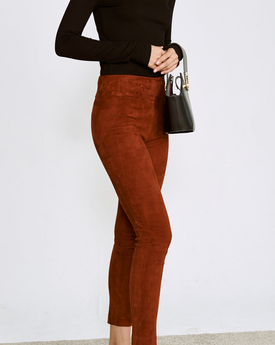 OT LEGGINGS TERRACOTTA SUEDE