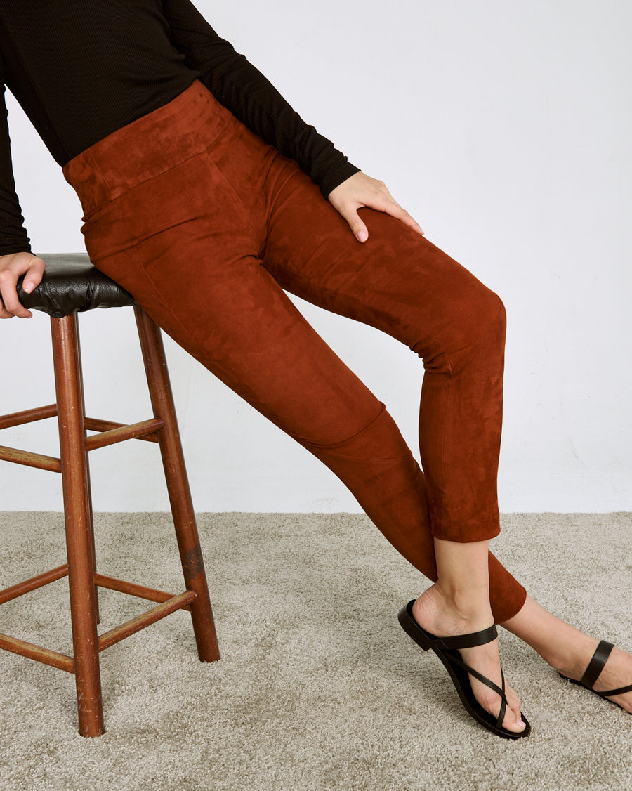 OT LEGGINGS TERRACOTTA SUEDE