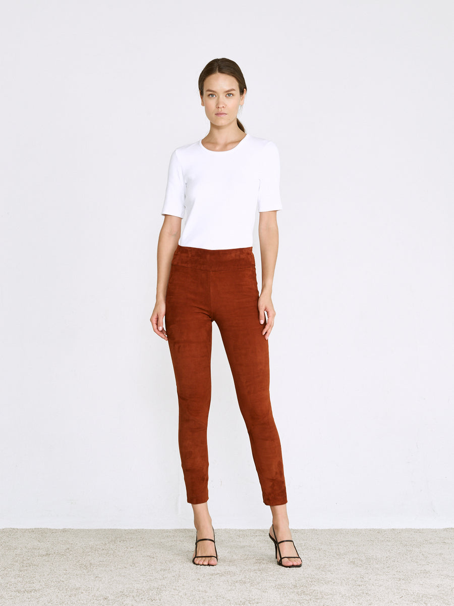 OT LEGGINGS TERRACOTTA SUEDE