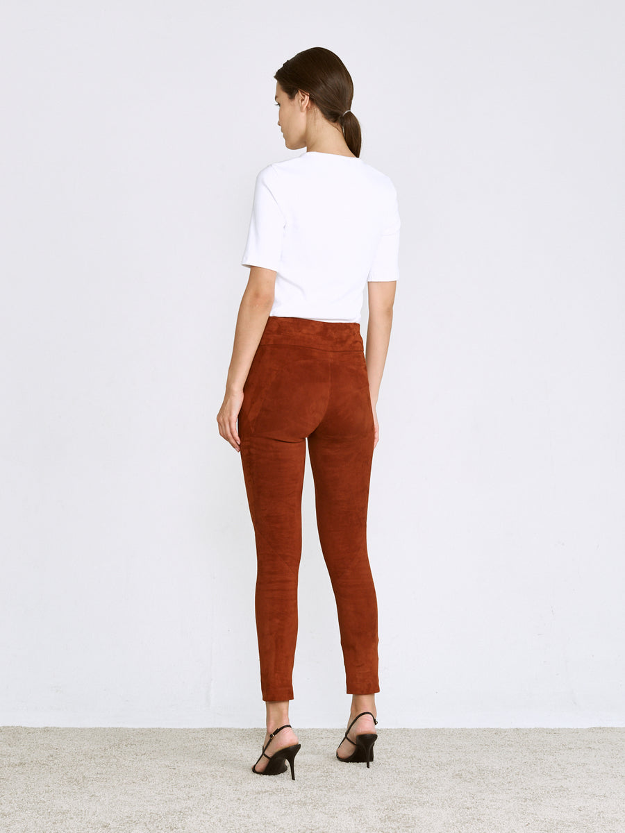 OT LEGGINGS TERRACOTTA SUEDE