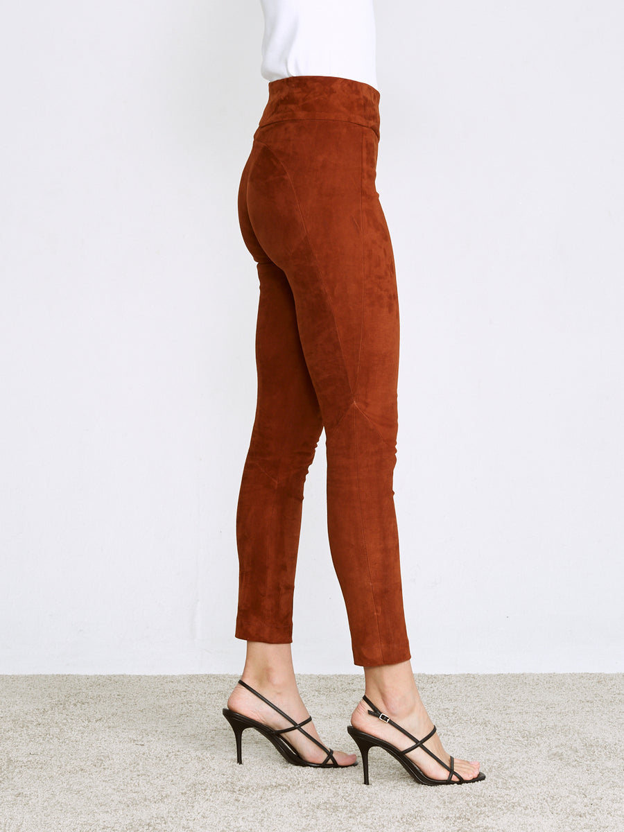 OT LEGGINGS TERRACOTTA SUEDE