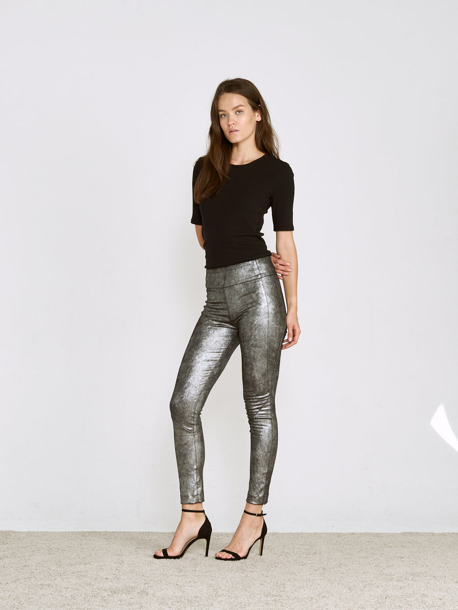 OT LEGGINGS MERCURY SILVER SUEDE