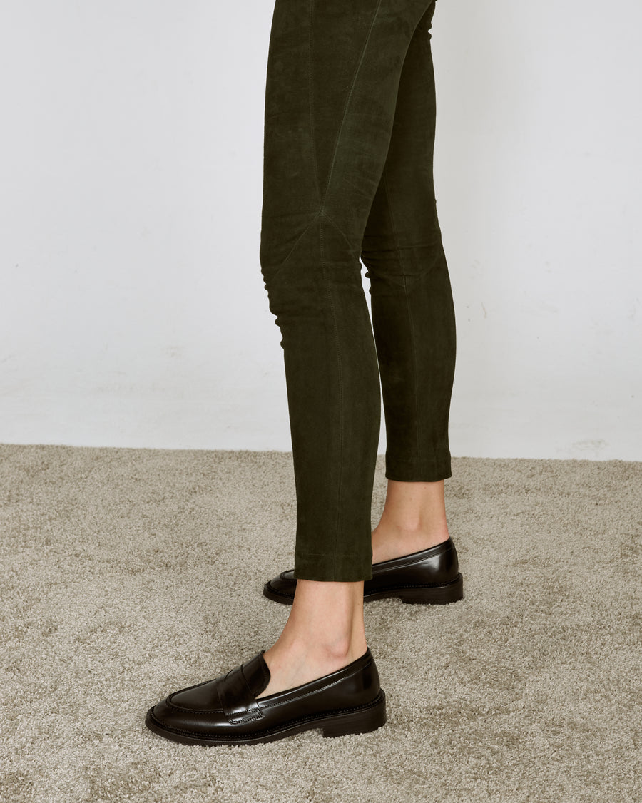 OT LEGGINGS FOREST GREEN SUEDE - OUT OF STOCK