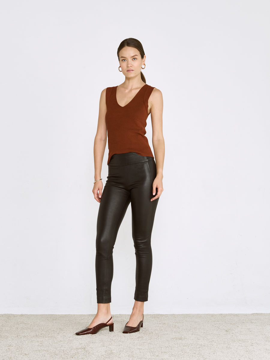 OT LEGGINGS BLACK LEATHER