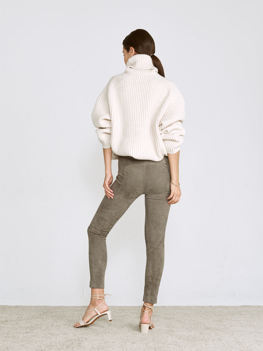 OT LEGGINGS LIGHT GREY SUEDE - OUT OF STOCK