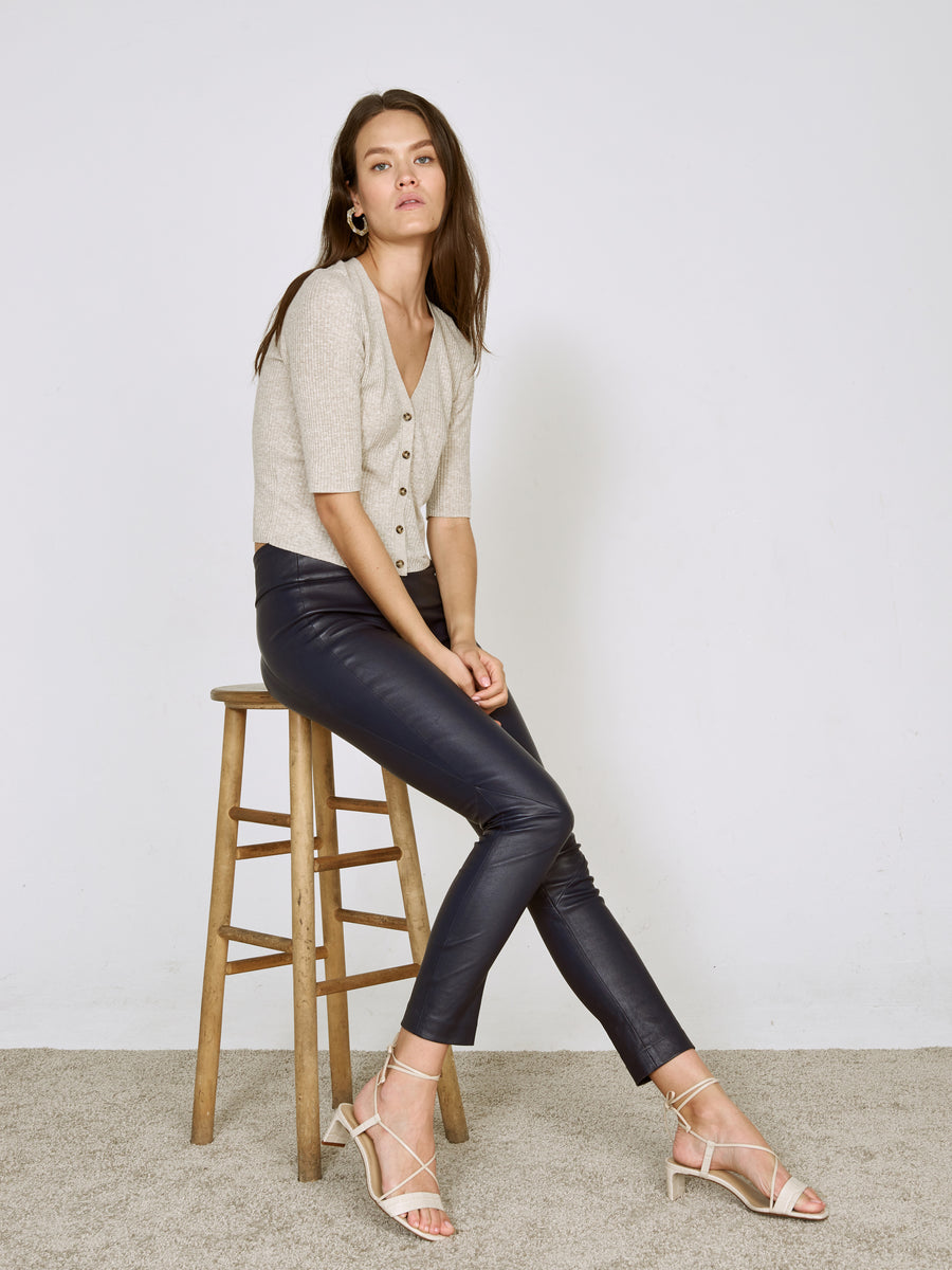 OT LEGGINGS MIDNIGHT BLUE LEATHER - OUT OF STOCK